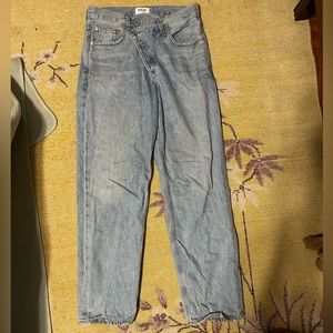 Agolde criss cross jeans light wash